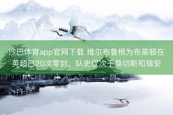 沙巴体育app官网下载 维尔布鲁根为布莱顿在英超已20次零封，队史仅次于桑切斯和瑞安