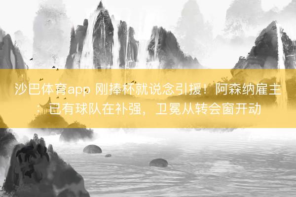 沙巴体育app 刚捧杯就说念引援！阿森纳雇主：已