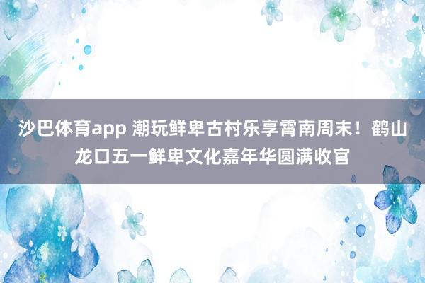 沙巴体育app 潮玩鲜卑古村乐享霄南周末!鹤山龙口五一鲜卑文化嘉年华圆满收官
